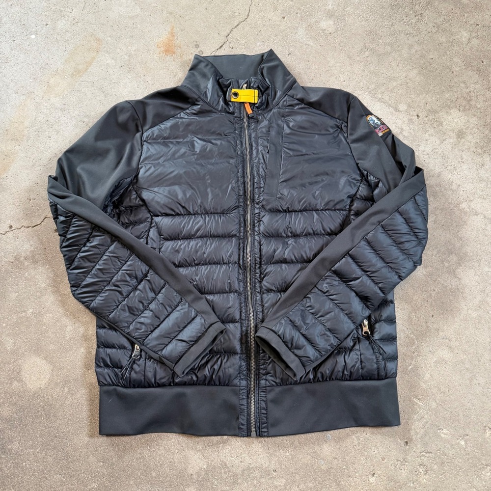 Parajumpers Kegen Up Jacket Men L Black Hybrid Down Puffer Softshell